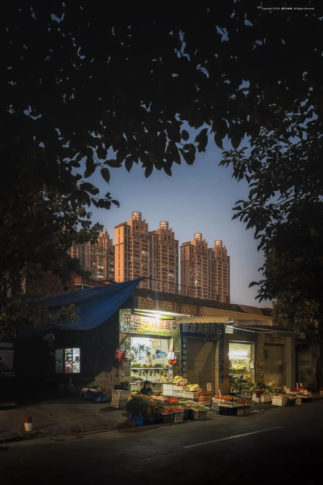 《街角的灯火是城市的注脚》——葭月潜龍作品